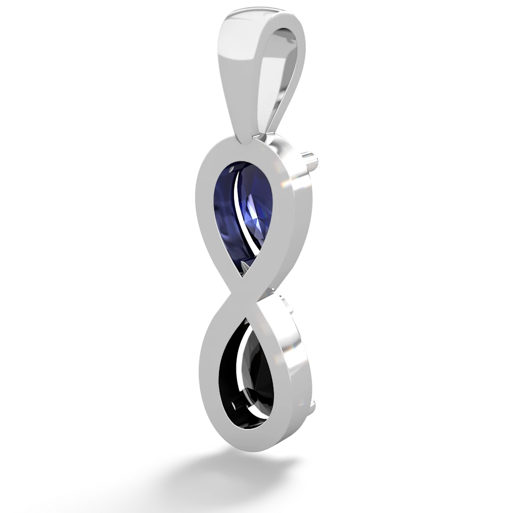 Sapphire Infinity 14K White Gold pendant P5050