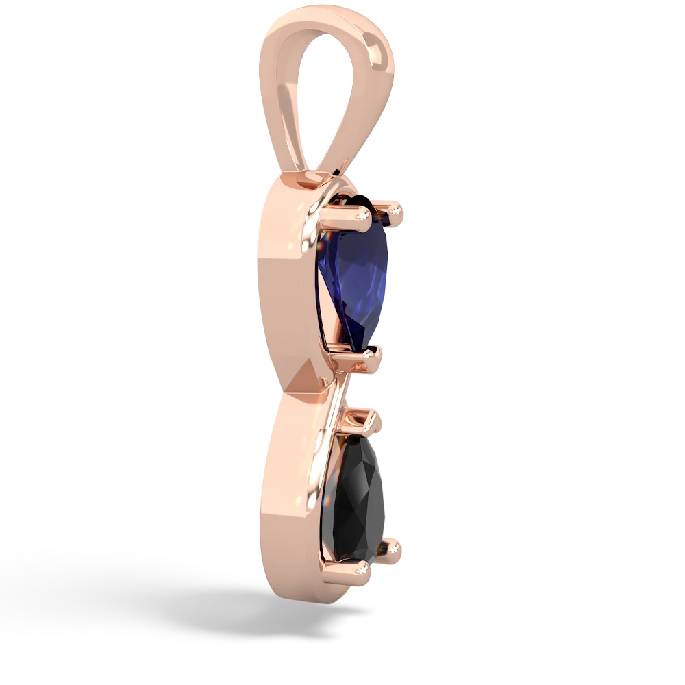 Sapphire Infinity 14K Rose Gold pendant P5050