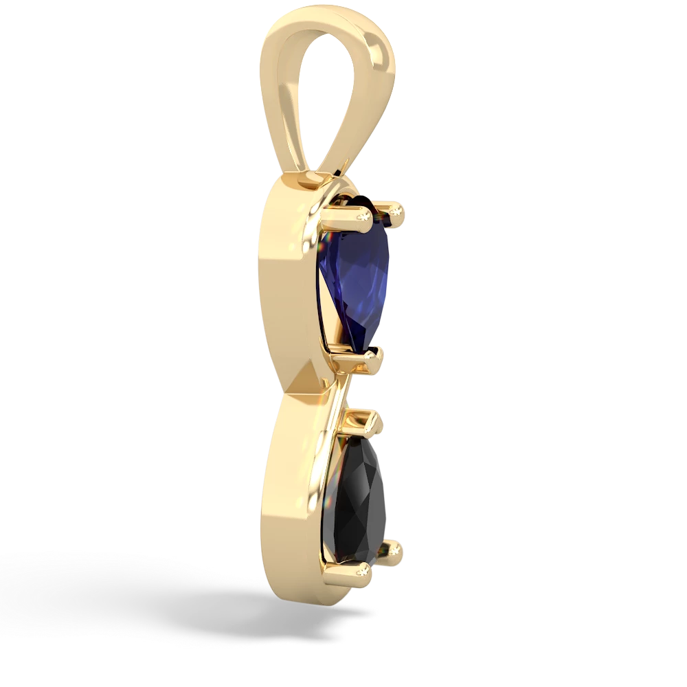 Sapphire Infinity 14K Yellow Gold pendant P5050