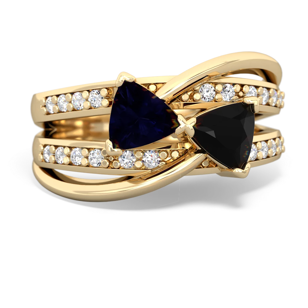 Sapphire Bowtie 14K Yellow Gold ring R2360