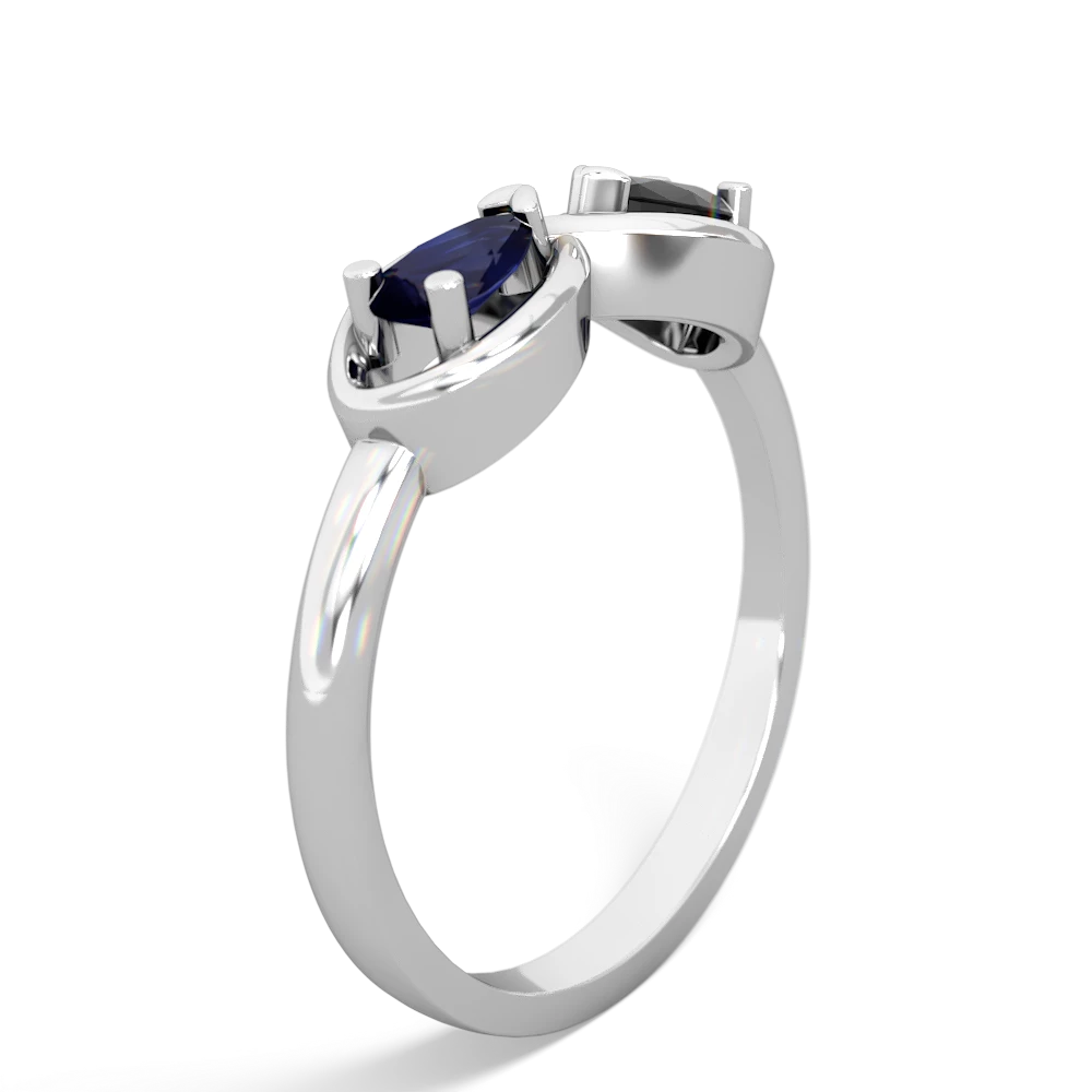 Sapphire Infinity 14K White Gold ring R5050