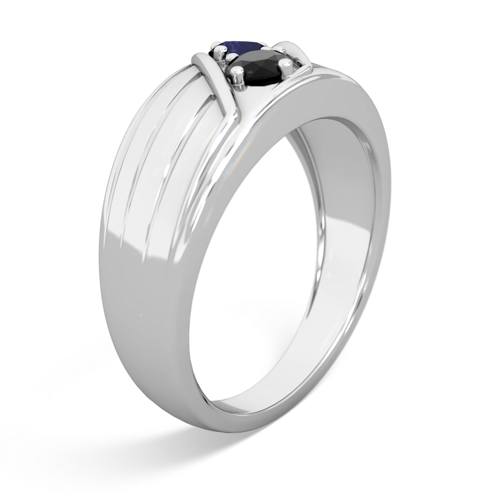 Sapphire Men's Streamline 14K White Gold ring R0460