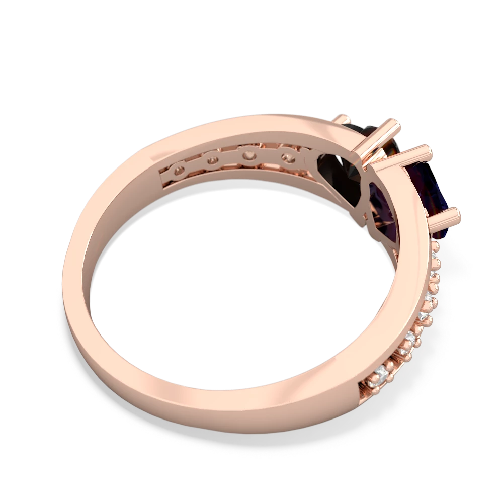 Sapphire Heart To Heart 14K Rose Gold ring R3342