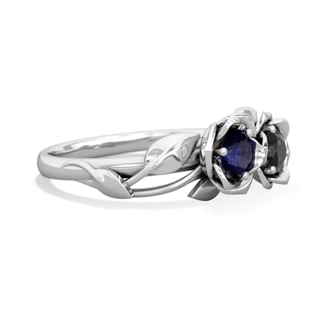 Sapphire Rose Garden 14K White Gold ring R5510