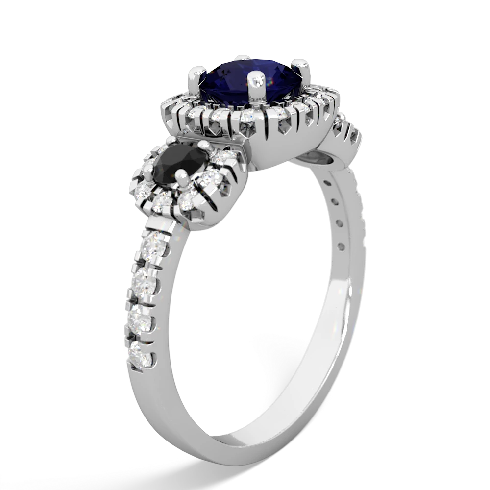 Sapphire Regal Halo 14K White Gold ring R5350