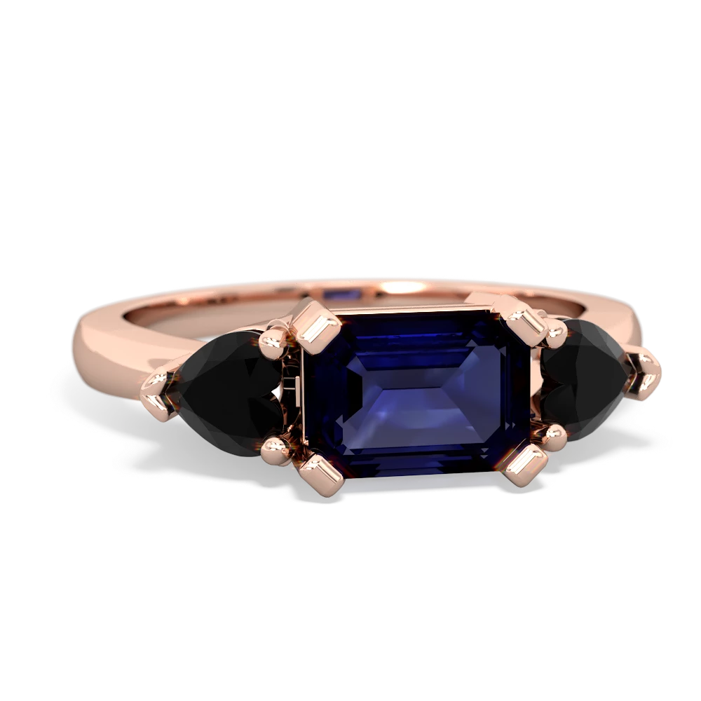 Sapphire Three Stone 14K Rose Gold ring R5235