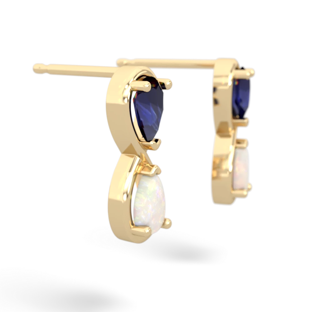 Sapphire Infinity 14K Yellow Gold earrings E5050