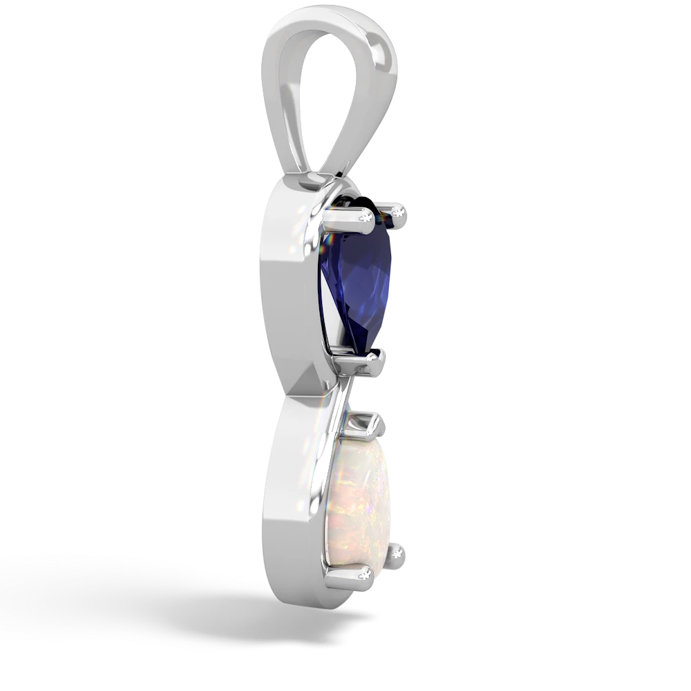 Sapphire Infinity 14K White Gold pendant P5050