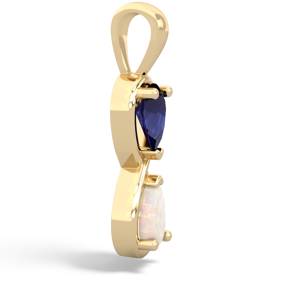 Sapphire Infinity 14K Yellow Gold pendant P5050