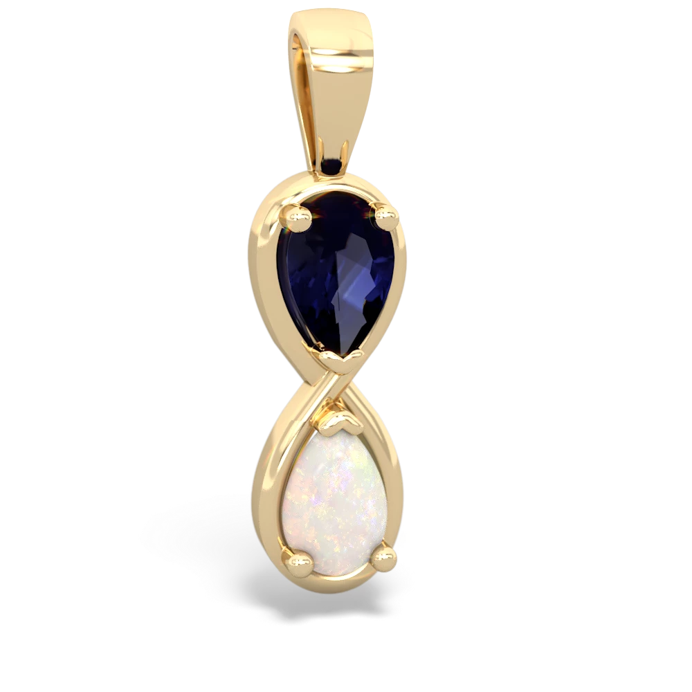 Sapphire Infinity 14K Yellow Gold pendant P5050