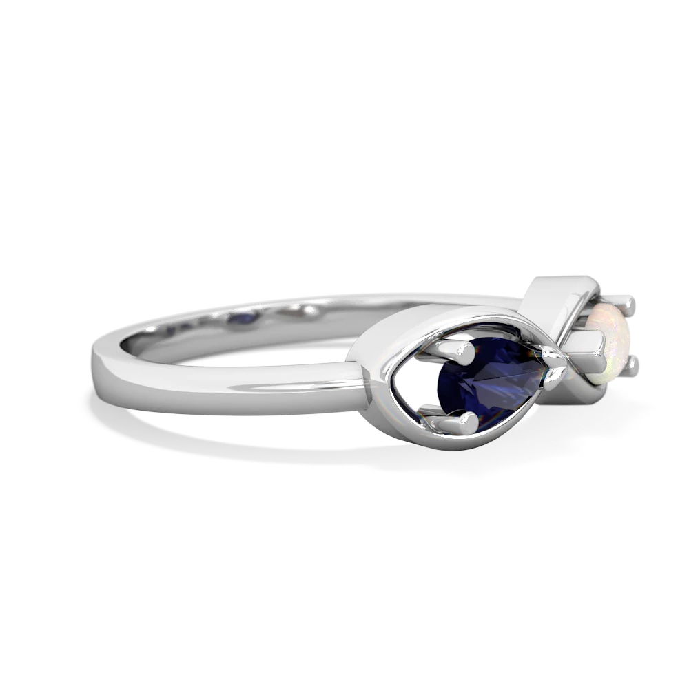 Sapphire Infinity 14K White Gold ring R5050