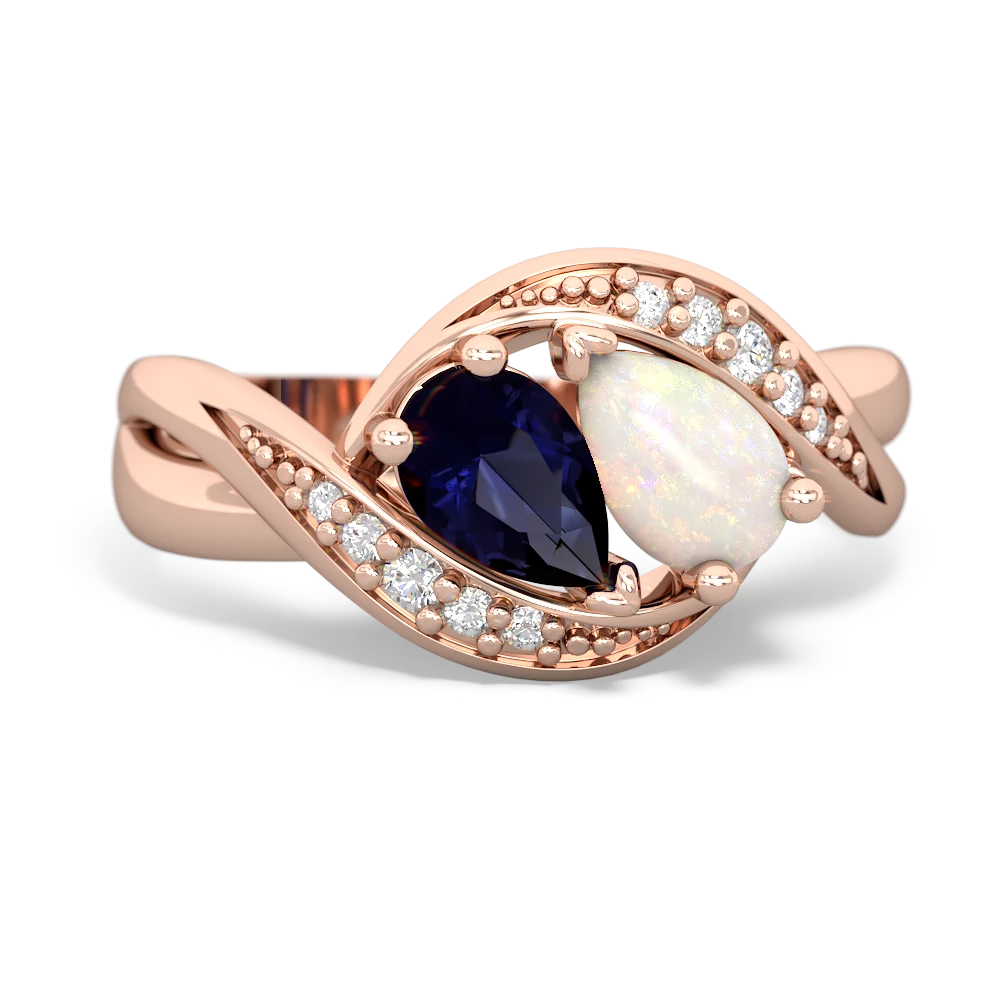 Sapphire Summer Winds 14K Rose Gold ring R5342