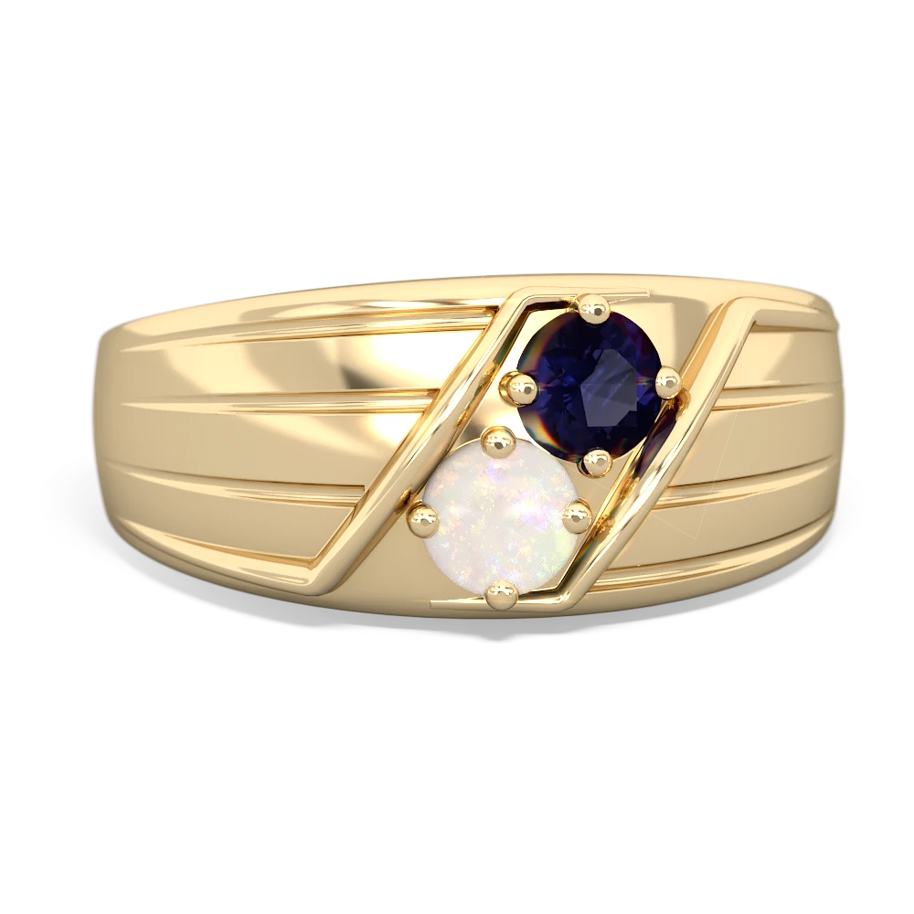 Sapphire Men's Streamline 14K Yellow Gold ring R0460