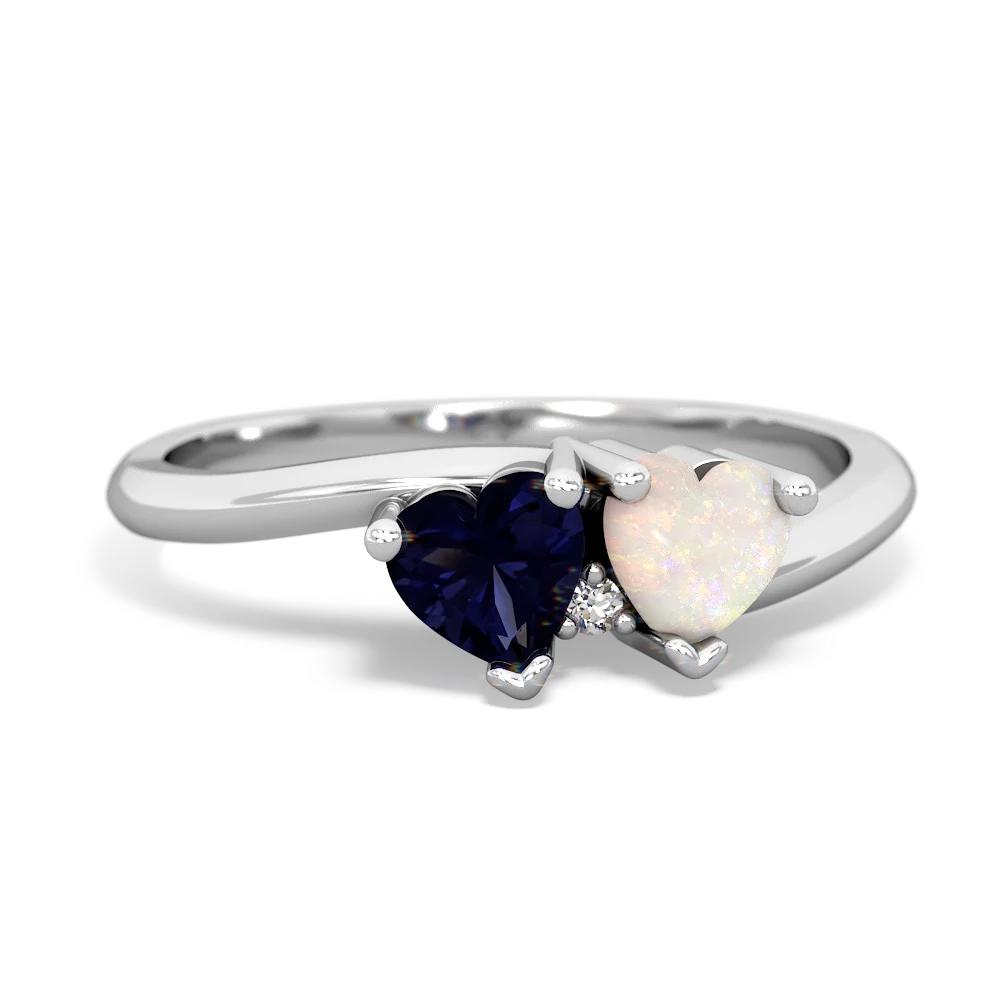 Sapphire Sweethearts 14K White Gold ring R5260