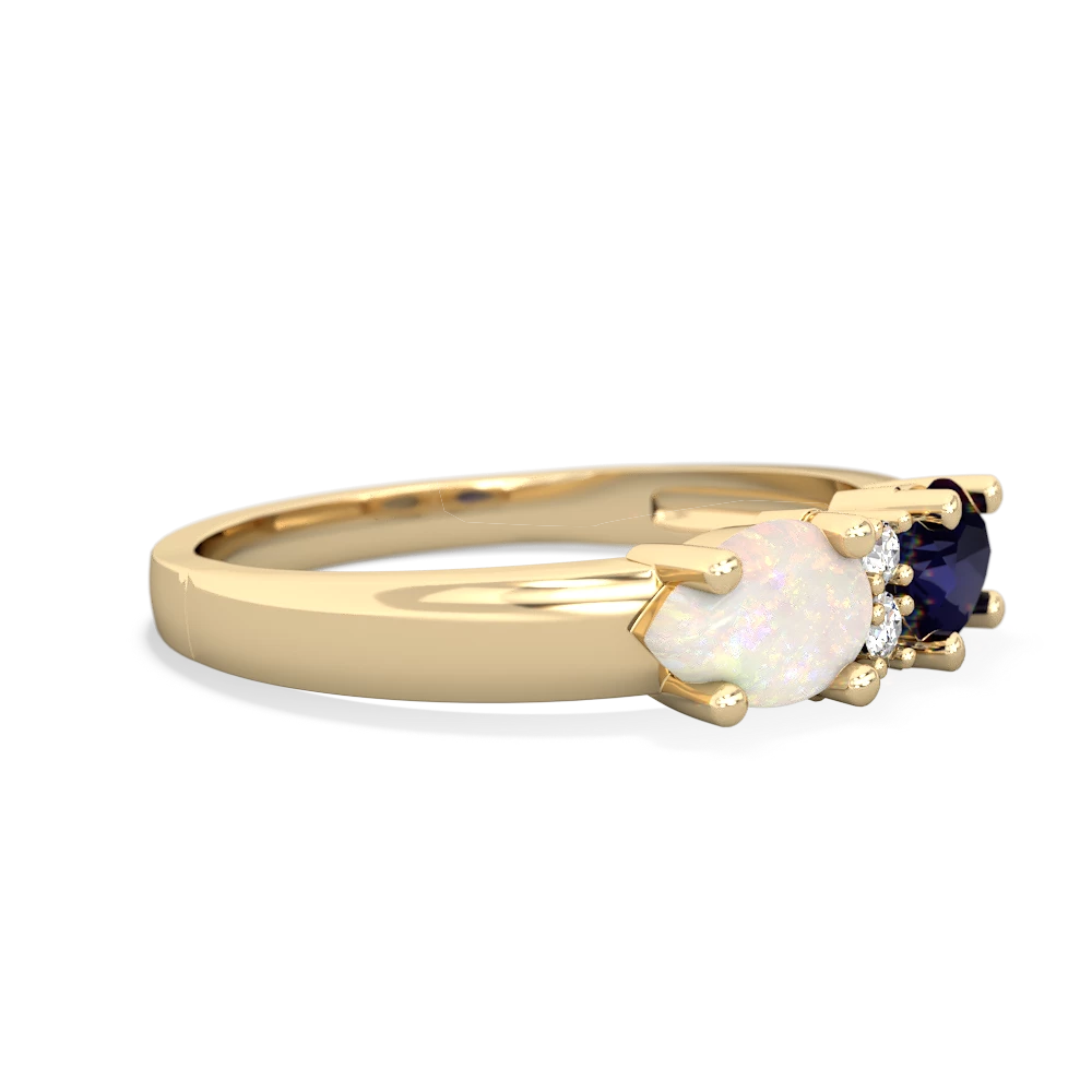 Sapphire Pear Bowtie 14K Yellow Gold ring R0865