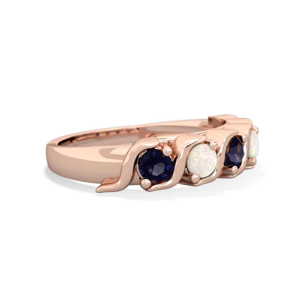 Sapphire Anniversary Band 14K Rose Gold ring R2089