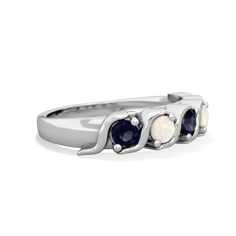 Sapphire Anniversary Band 14K White Gold ring R2089