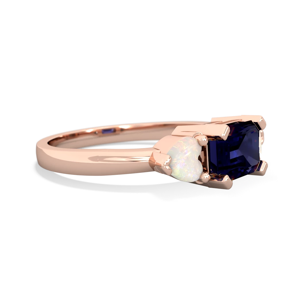 Sapphire Three Stone 14K Rose Gold ring R5235