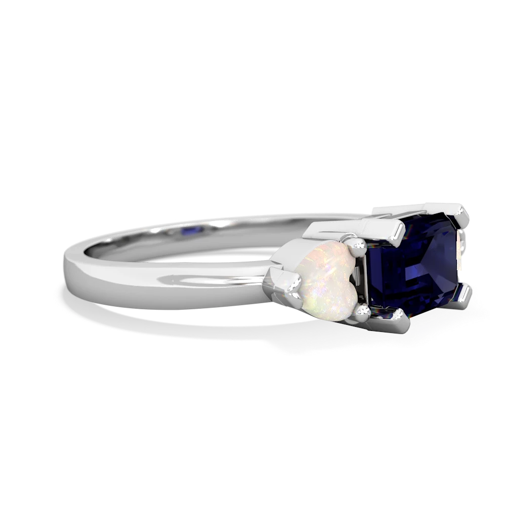 Sapphire Three Stone 14K White Gold ring R5235