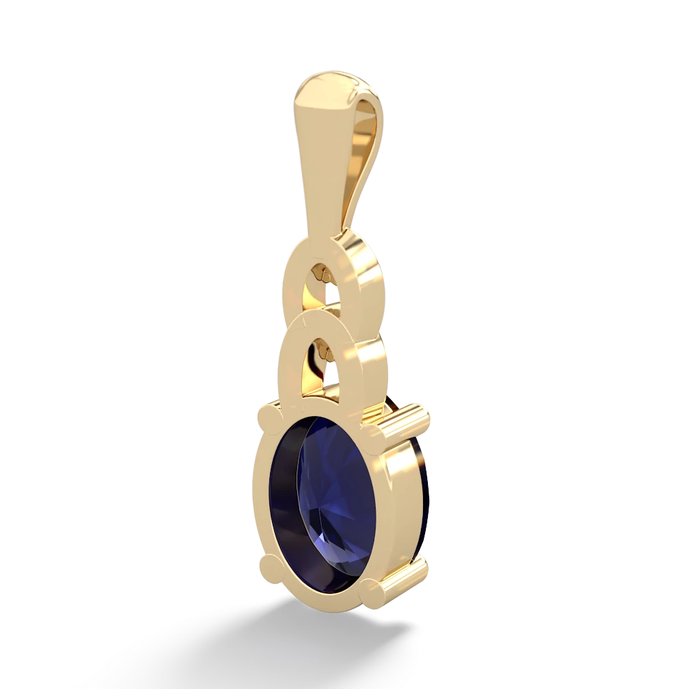 Sapphire Links 14K Yellow Gold pendant P4032