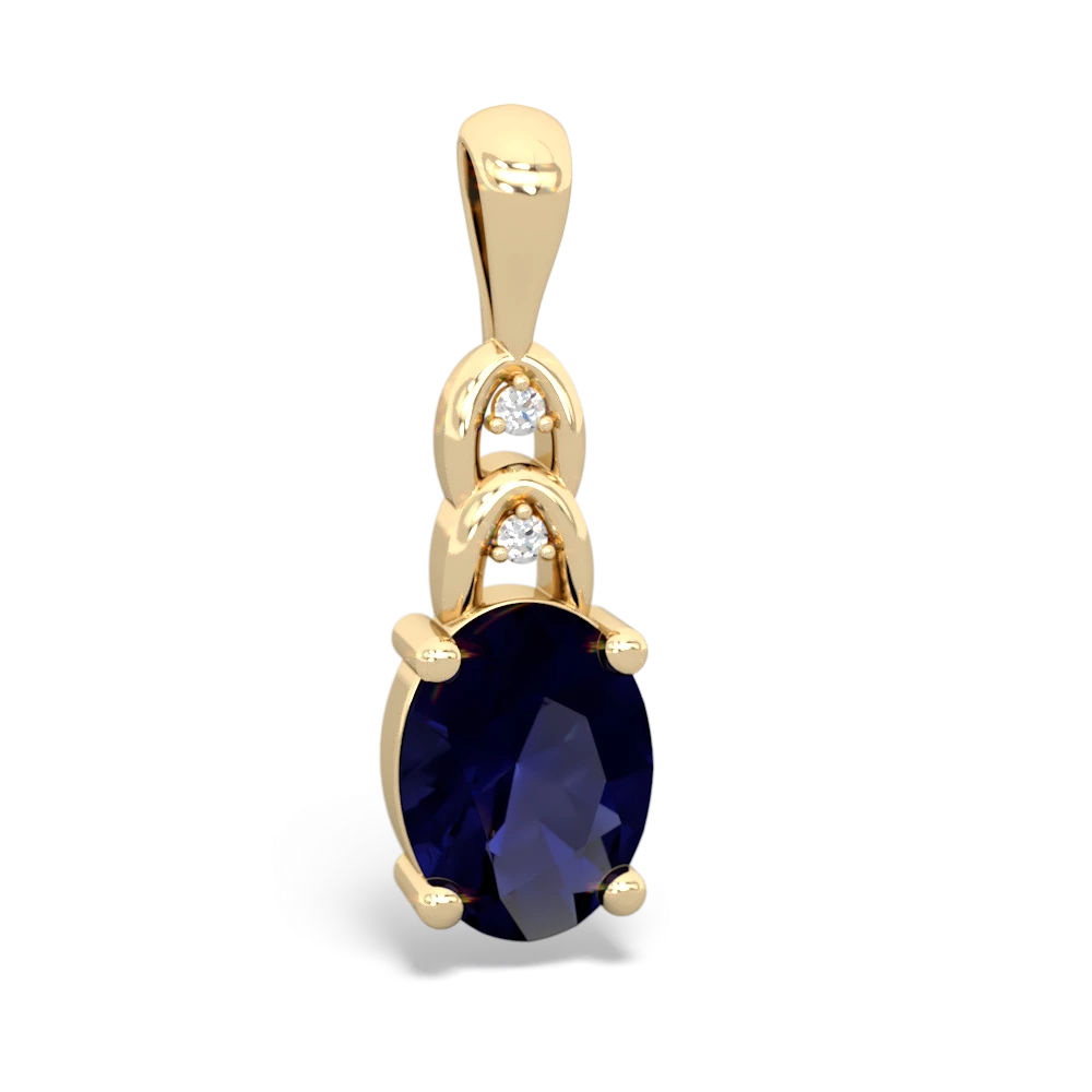 Sapphire Links 14K Yellow Gold pendant P4032