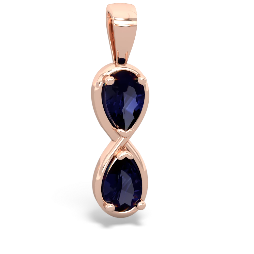 Sapphire Infinity 14K Rose Gold pendant P5050