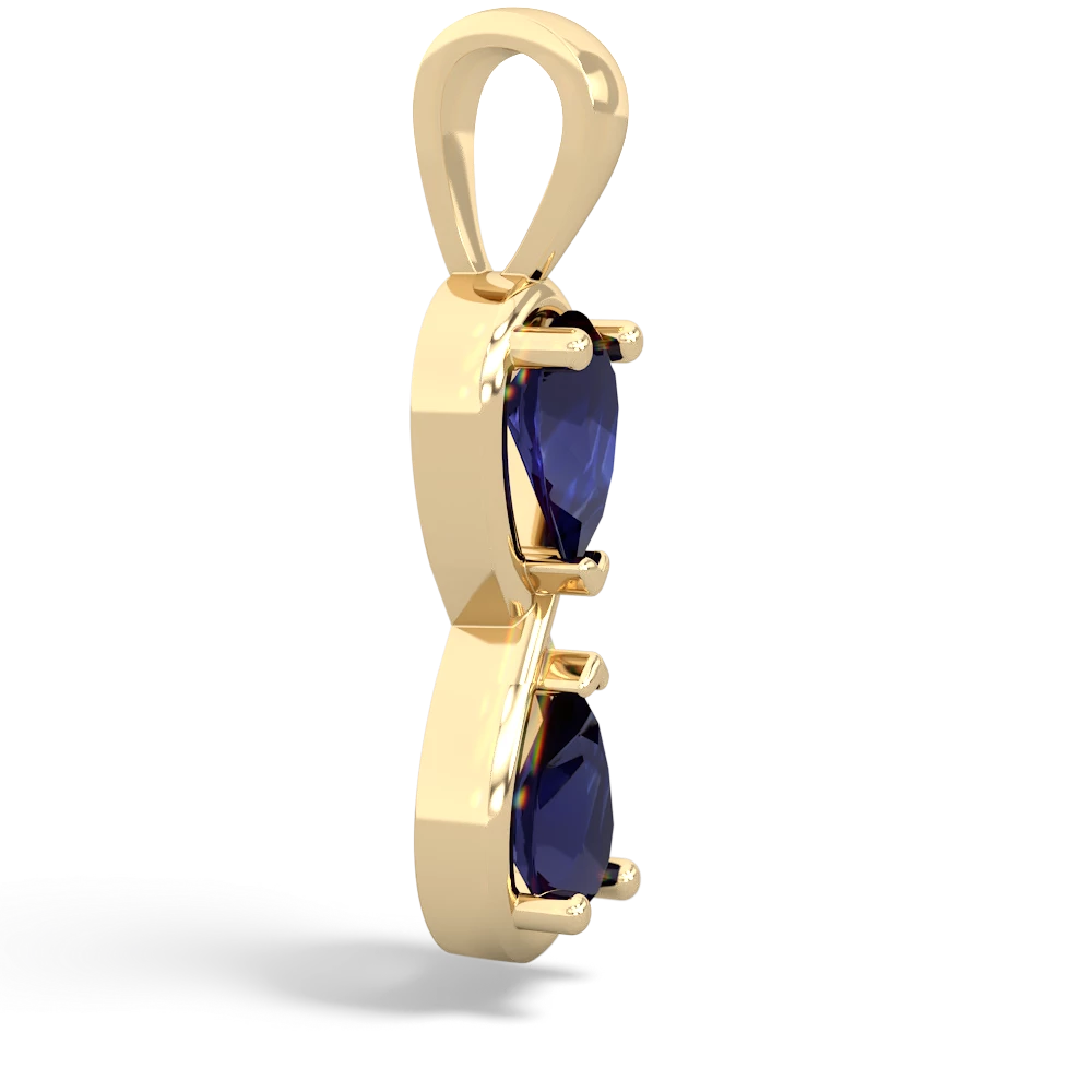 Sapphire Infinity 14K Yellow Gold pendant P5050