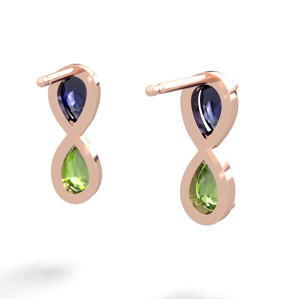 Sapphire Infinity 14K Rose Gold earrings E5050