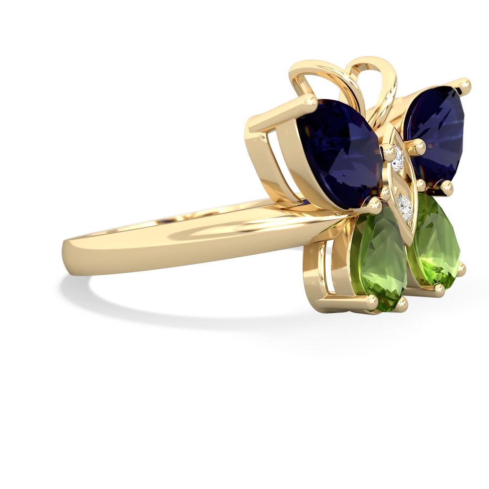 Sapphire Butterfly 14K Yellow Gold ring R2215