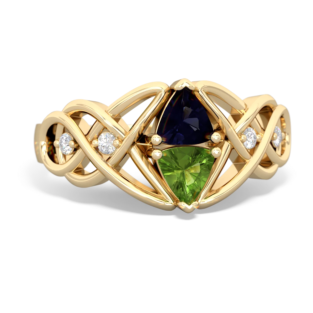 Sapphire Keepsake Celtic Knot 14K Yellow Gold ring R5300