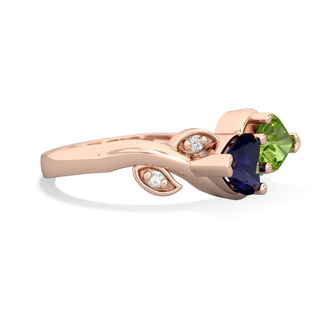 Sapphire Floral Elegance 14K Rose Gold ring R5790