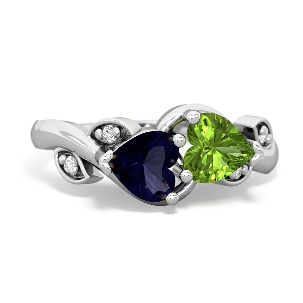 Sapphire Floral Elegance 14K White Gold ring R5790