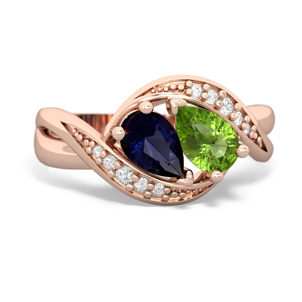 Sapphire Summer Winds 14K Rose Gold ring R5342