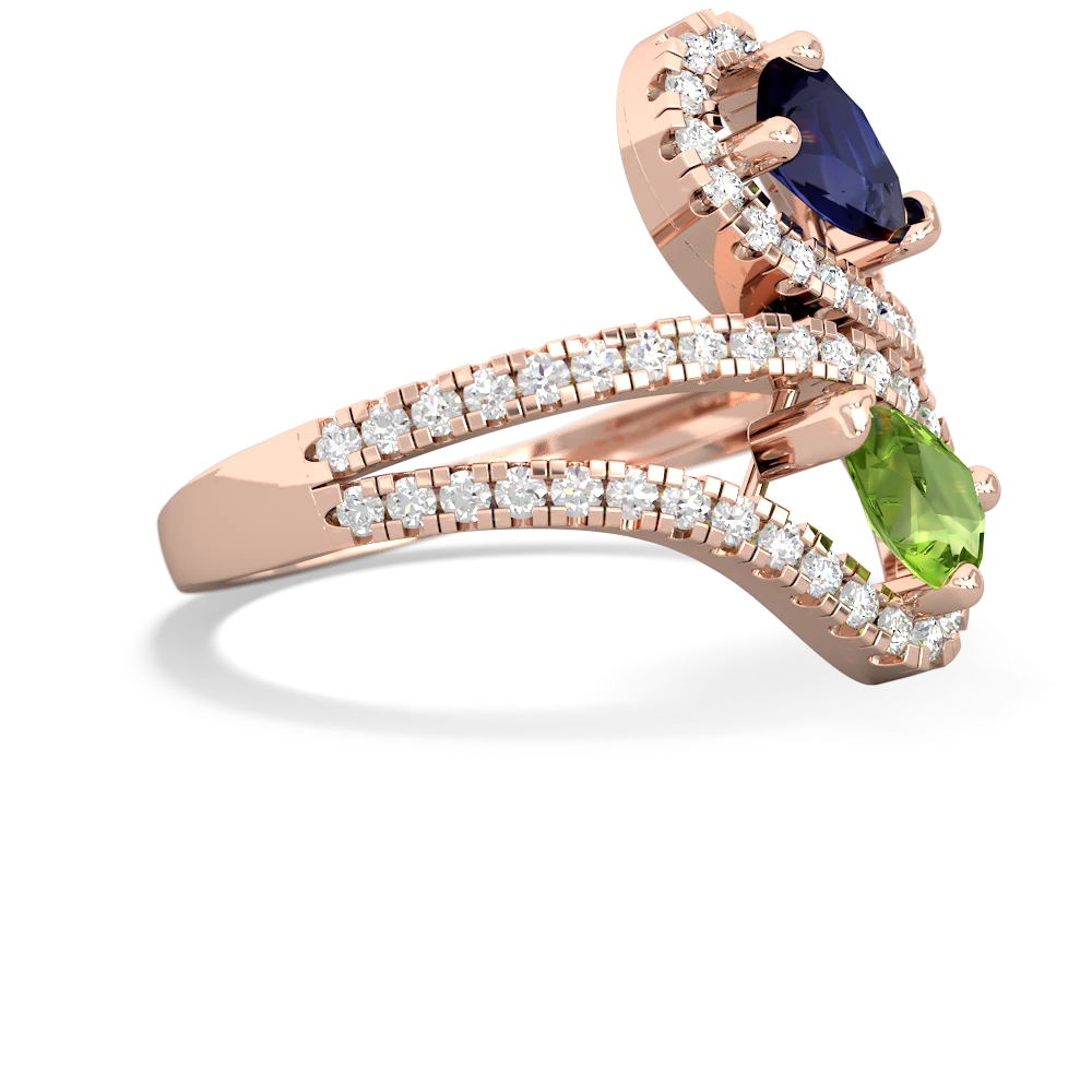 Sapphire Diamond Dazzler 14K Rose Gold ring R3000