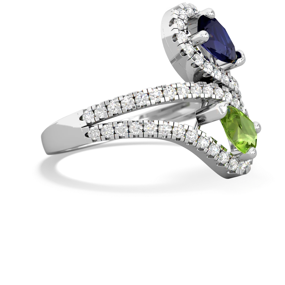 Sapphire Diamond Dazzler 14K White Gold ring R3000