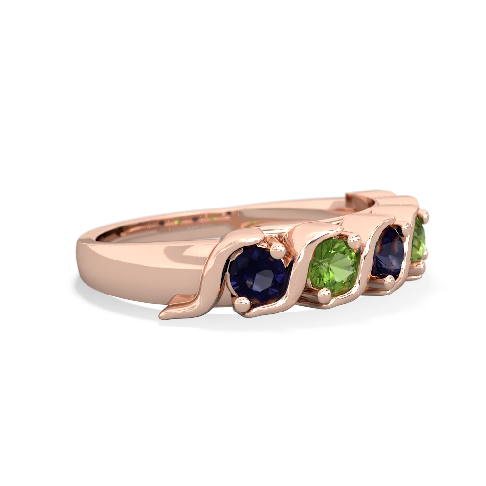 Sapphire Anniversary Band 14K Rose Gold ring R2089