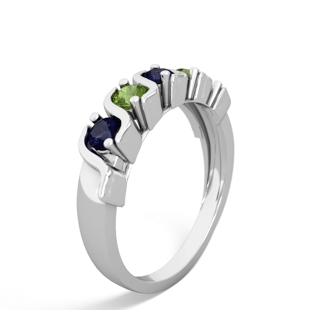 Sapphire Anniversary Band 14K White Gold ring R2089