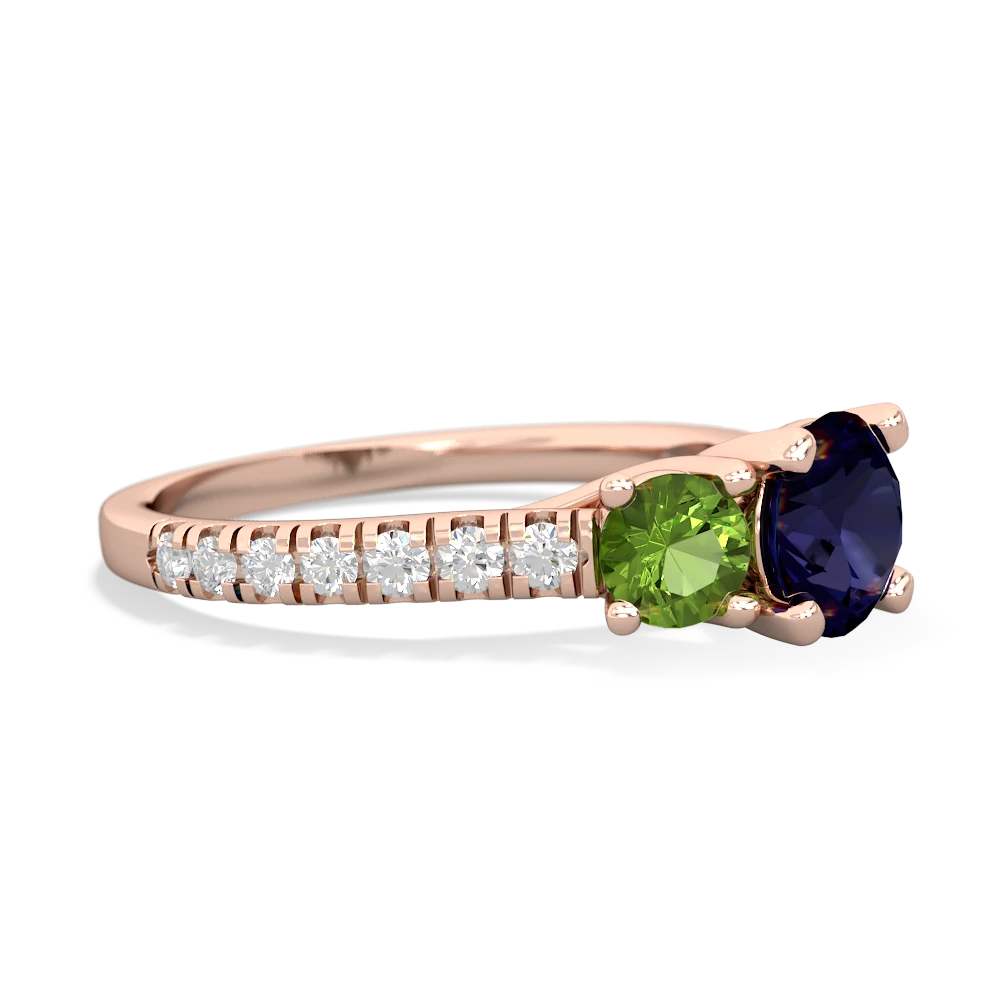 Sapphire Pave Trellis 14K Rose Gold ring R5500