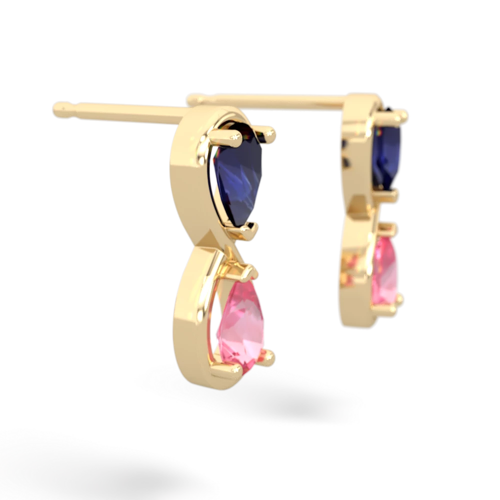 Sapphire Infinity 14K Yellow Gold earrings E5050