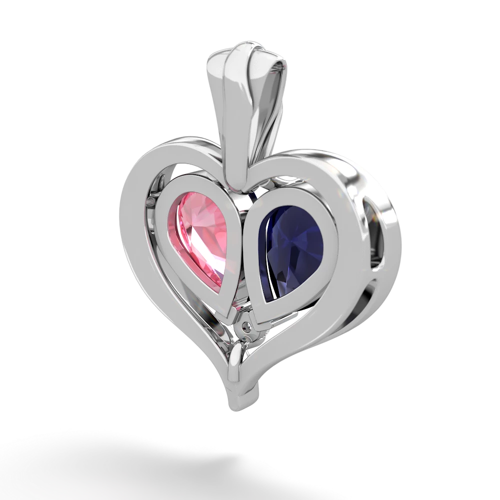 Sapphire Two Become One 14K White Gold pendant P5330