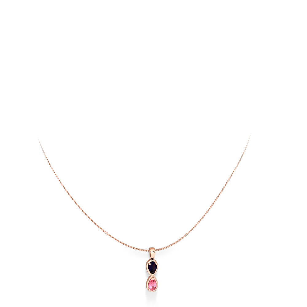 Sapphire Infinity 14K Rose Gold pendant P5050