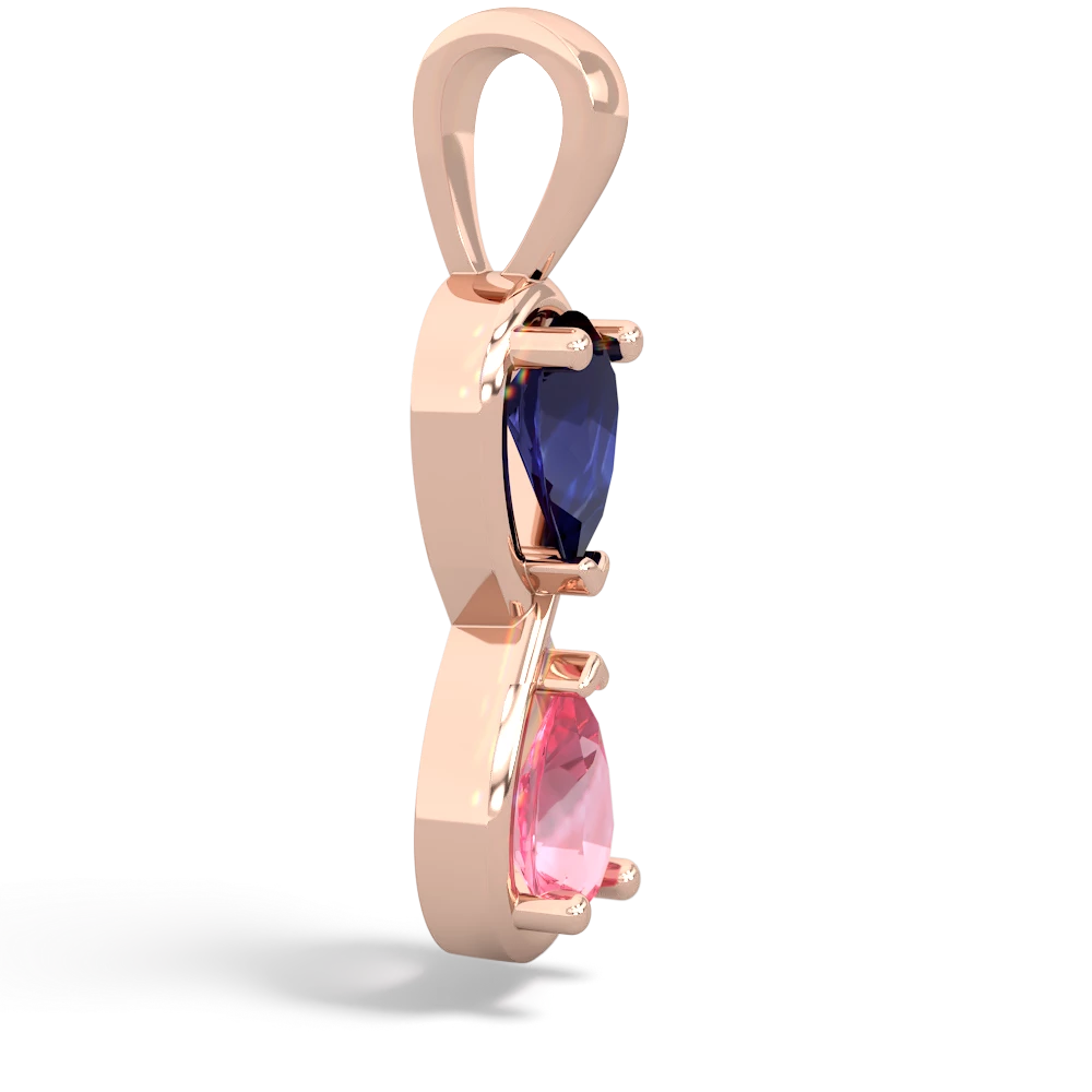 Sapphire Infinity 14K Rose Gold pendant P5050