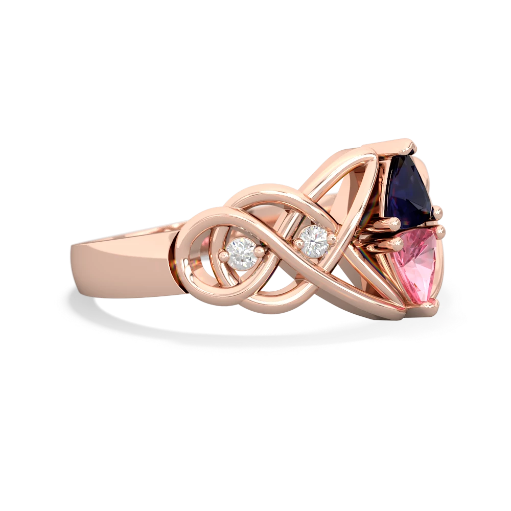 Sapphire Keepsake Celtic Knot 14K Rose Gold ring R5300