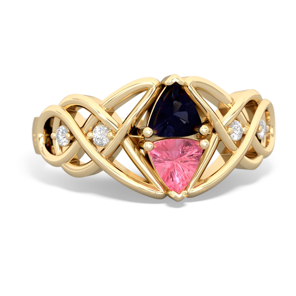 Sapphire Keepsake Celtic Knot 14K Yellow Gold ring R5300