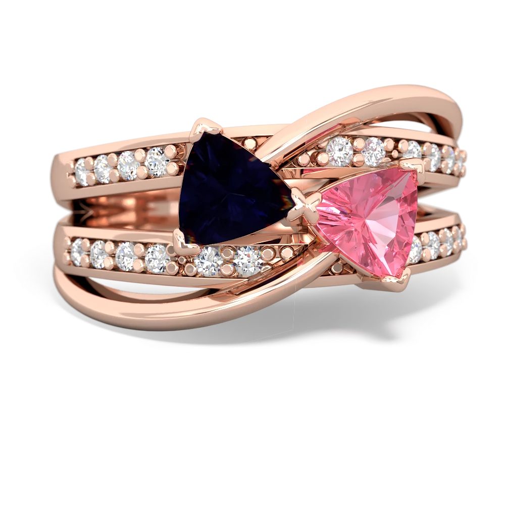 Sapphire Bowtie 14K Rose Gold ring R2360