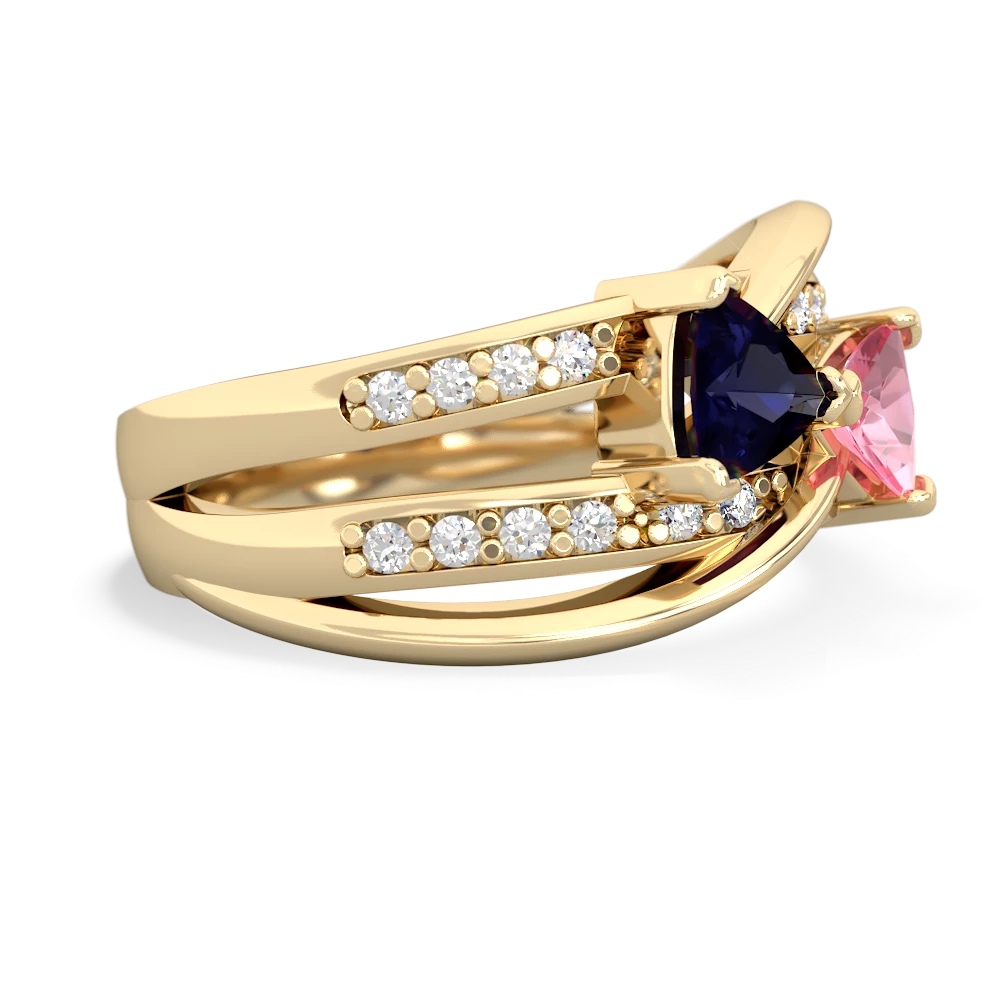 Sapphire Bowtie 14K Yellow Gold ring R2360