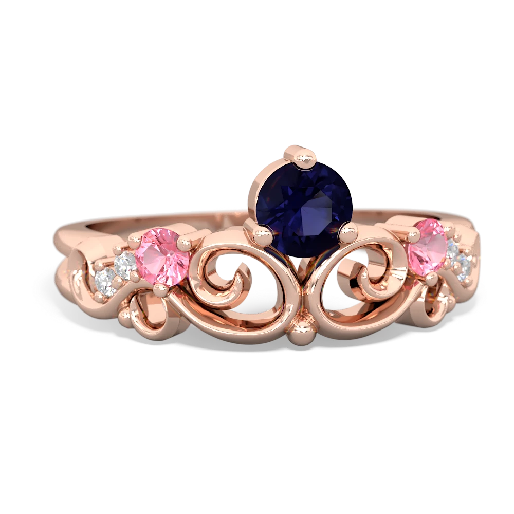 Sapphire Crown Keepsake 14K Rose Gold ring R5740