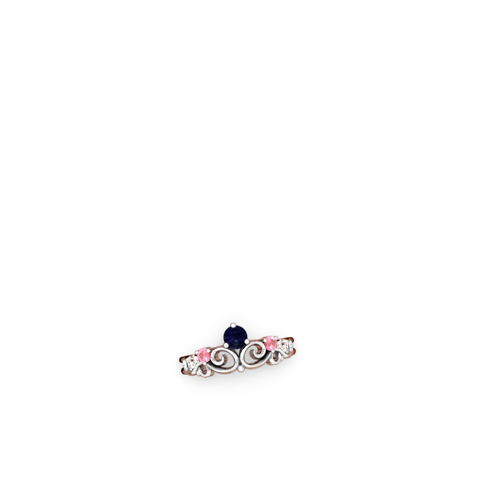 Sapphire Crown Keepsake 14K White Gold ring R5740