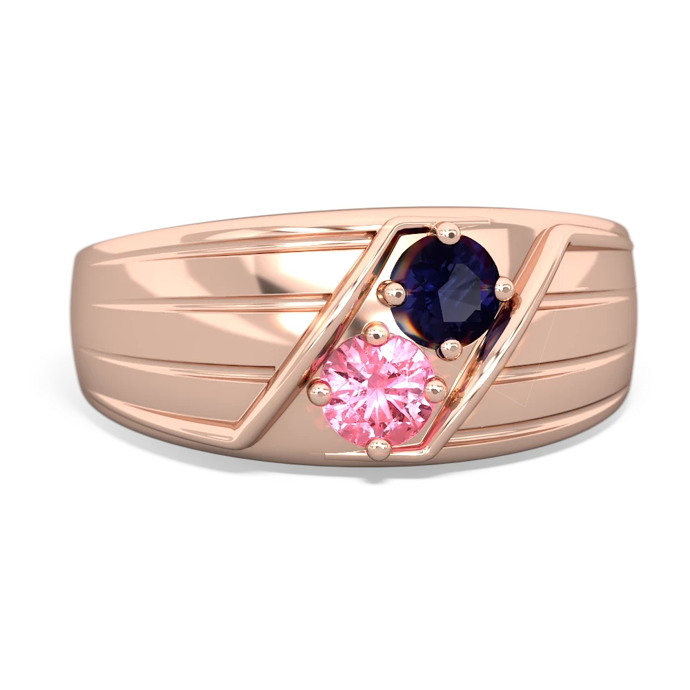 Sapphire Men's Streamline 14K Rose Gold ring R0460