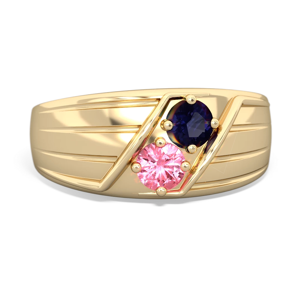 Sapphire Men's Streamline 14K Yellow Gold ring R0460